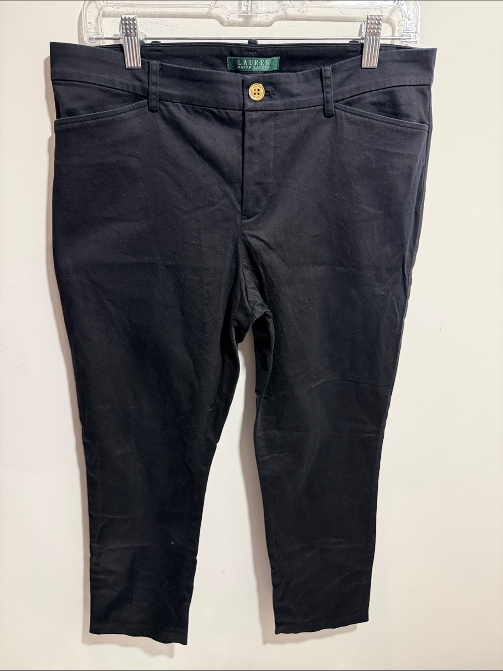 Lauren Ralph Lauren Black Stretch Chinos